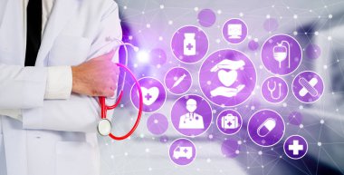 Hastanede Tıbbi Sağlık Grafik ile Doktor