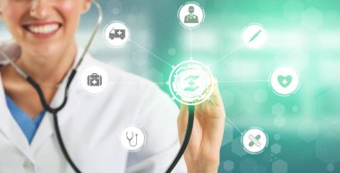 Hastanede Tıbbi Sağlık Grafik ile Doktor