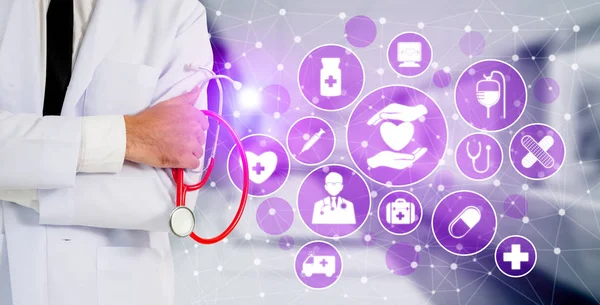 Hastanede Tıbbi Sağlık Grafik ile Doktor