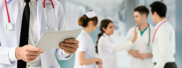 Grupo Personas Salud Médico Profesional Que Trabaja Consultorio Del Hospital — Foto de Stock