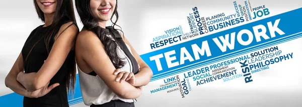 Teamwork en Business Human Resources concept — Stockfoto