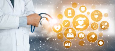 Hastanede Tıbbi Sağlık Grafik ile Doktor