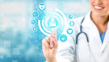Hastanede Tıbbi Sağlık Grafik ile Doktor