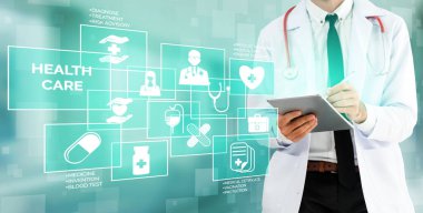 Hastanede Tıbbi Sağlık Grafik ile Doktor