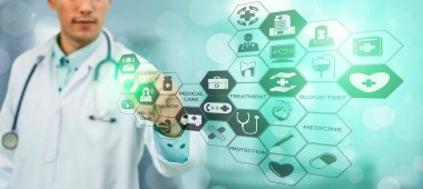 Hastanede Tıbbi Sağlık Grafik ile Doktor
