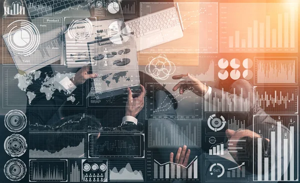 Big Data Technologie voor Business Finance Concept. — Stockfoto