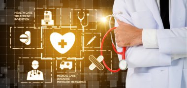 Hastanede Tıbbi Sağlık Grafik ile Doktor