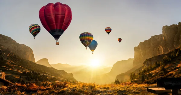 自然景観熱気球祭空. — ストック写真