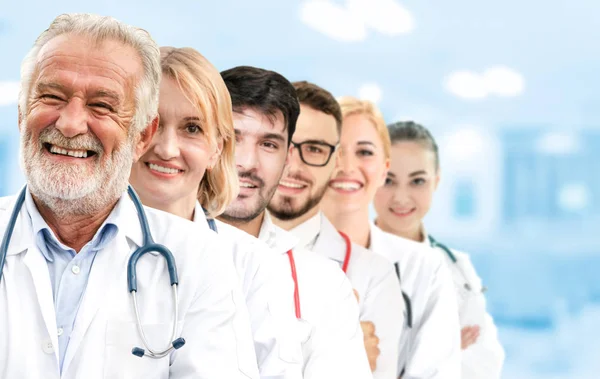 Gruppo Persone Sanitarie Medico Professionista Che Lavora Nello Studio Ospedaliero — Foto Stock