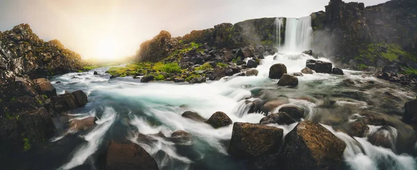 Водопад Оксарарфосс в Тингвеллире — стоковое фото