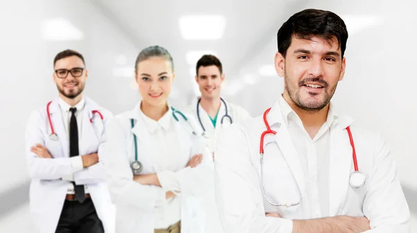 Healthcare People Group Professional Doctor Working Hospital Office Clinic Other — Stock Photo, Image