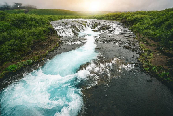 Bruarfoss waterfall in Brekkuskogur, Iceland. — Stock Photo, Image