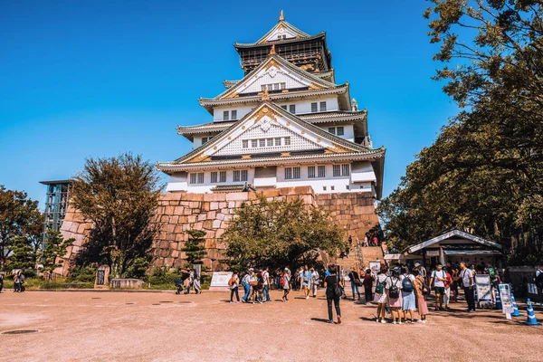 Het kasteel Osaka in Osaka, Japan. — Stockfoto