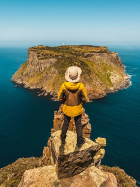 Tasman Yarımadası'nda Trekking, Tazmanya, Avustralya.