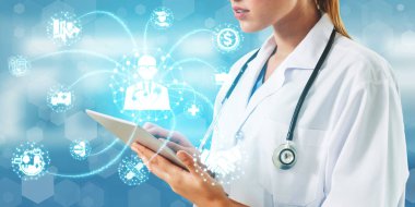 Hastanede Tıbbi Sağlık Grafik ile Doktor