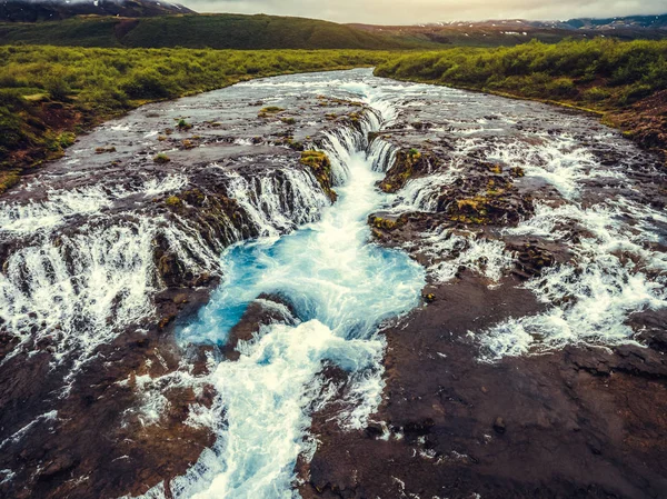 Bruarfoss waterfall in Brekkuskogur, Iceland. — Stock Photo, Image