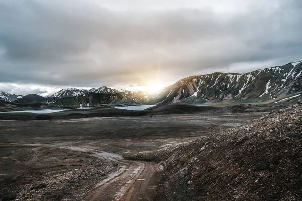 Krajobraz Landmannalaugar Islandia Highland — Zdjęcie stockowe