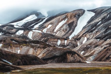 Landmannalaugar İzlanda 'nın manzarası 