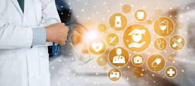 Hastanede Tıbbi Sağlık Grafik ile Doktor