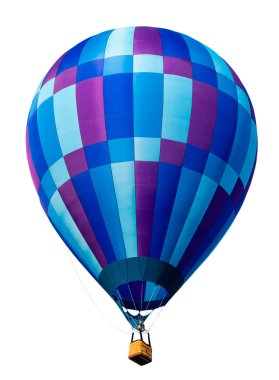 Sıcak hava balonu beyaz arkaplanda izole edildi.