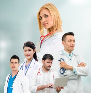 Tıp ve sağlık doktoru grubu.