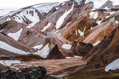 Landmannalaugar İzlanda 'nın manzarası 