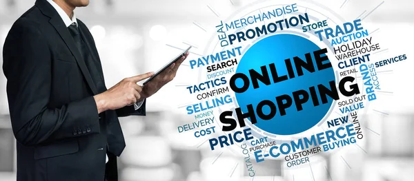 Shopping online e Internet denaro tecnologia — Foto Stock