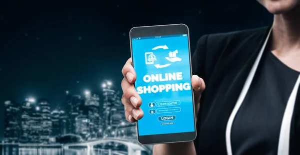 온라인 쇼핑 및 인터넷 머니 기술 — 스톡 사진