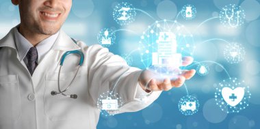 Hastanede Tıbbi Sağlık Grafik ile Doktor