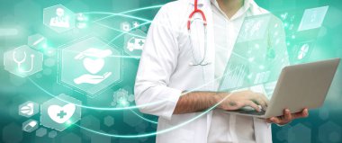 Hastanede Tıbbi Sağlık Grafik ile Doktor