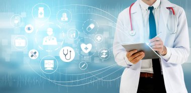 Hastanede Tıbbi Sağlık Grafik ile Doktor