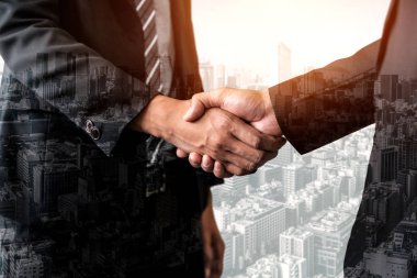 İş ve Financ Çift Pozlama Görüntü