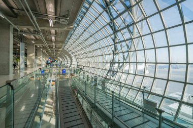 Bangkok Tayland Suvarnabhumi Havaalanı iç.