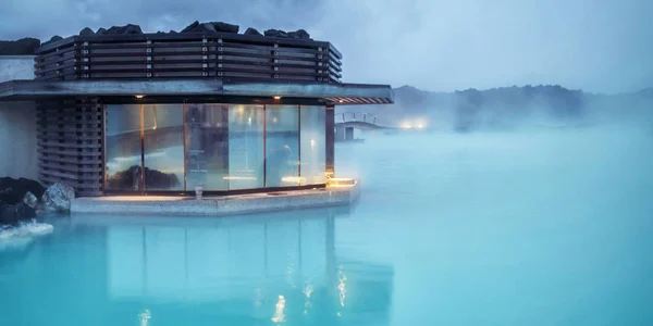 Geothermal Spa Blue Lagoon em Reykjavik, Islândia . — Fotografia de Stock