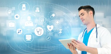 Hastanede Tıbbi Sağlık Grafik ile Doktor