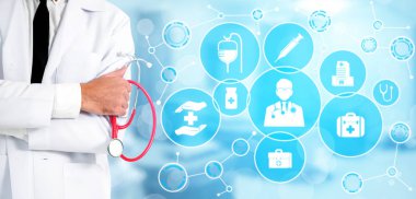 Hastanede Tıbbi Sağlık Grafik ile Doktor