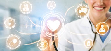 Hastanede Tıbbi Sağlık Grafik ile Doktor