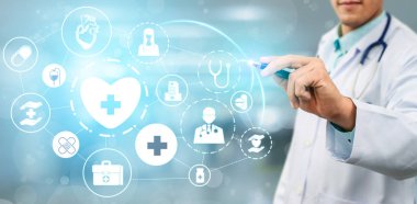 Hastanede Tıbbi Sağlık Grafik ile Doktor