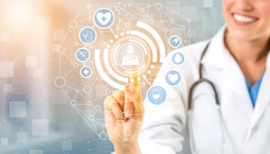 Hastanede Tıbbi Sağlık Grafik ile Doktor