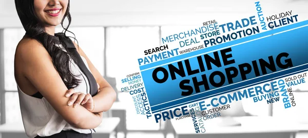 Shopping online and Internet money technology — Stock Photo, Image