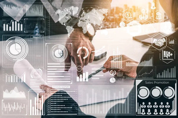 Big Data-Technologie für das Konzept der Unternehmensfinanzierung. — Stockfoto