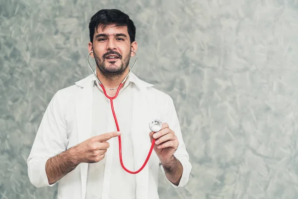 Young male doctor working at the hospital. — Stock Photo, Image