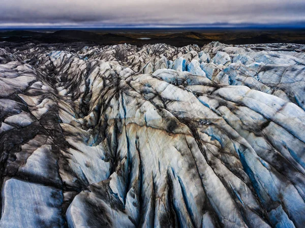 Geleira Svinafellsjokull em Vatnajokull, Islândia. — Fotografia de Stock