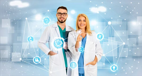 Médico con Concepto de Investigación Médica — Foto de Stock