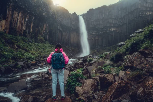 Cachoeira em Vatnajokull, Islândia . — Fotografia de Stock