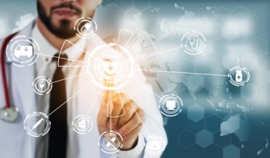 Hastanede Tıbbi Sağlık Grafik ile Doktor