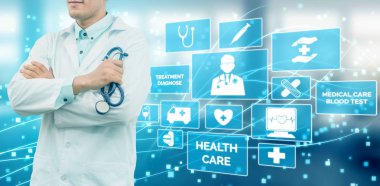 Hastanede Tıbbi Sağlık Grafik ile Doktor