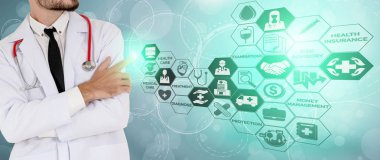 Hastanede Tıbbi Sağlık Grafik ile Doktor