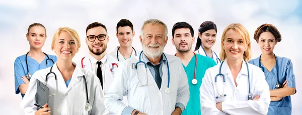 Gruppo Persone Sanitarie Medico Professionista Che Lavora Nello Studio Ospedaliero — Foto Stock