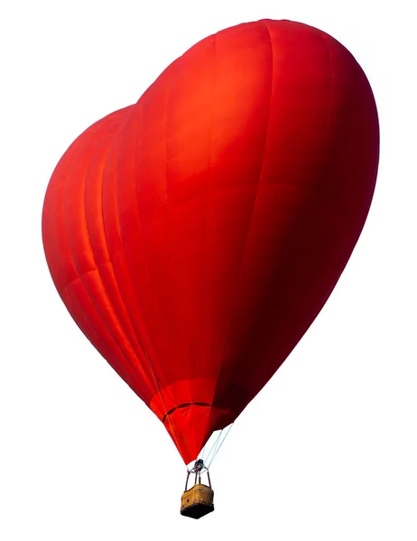 Balão de ar quente isolado no fundo branco. — Fotografia de Stock